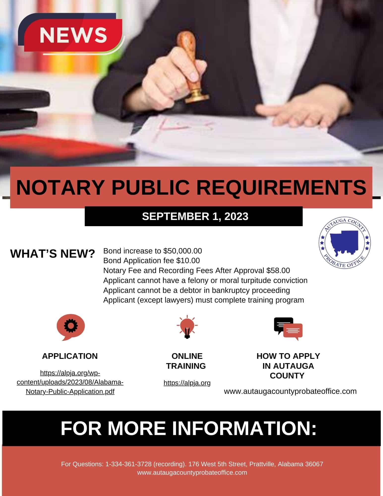Notary Public Requirements Are Changing In Alabama Effective September