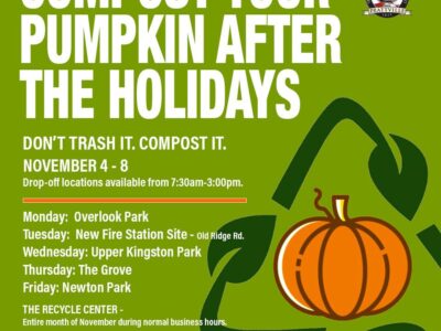 Don’t Trash Your Pumpkin! Compost It! Prattville has Drop Off Points This coming Week