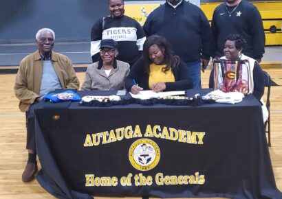 Autauga Academy pitcher Sherrell Matthews signed a letter of intent to play softball at Grambling State University