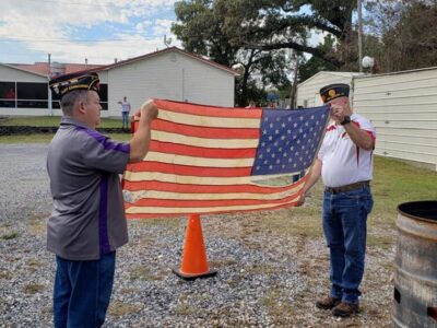 PHOTOS: With Honor and Respect, American Flags Retired at American Legion Post 133 in Millbrook Today