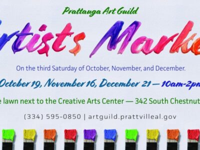 Final Artist Market of the Year coming to Prattauga Art Guild Dec. 21 Just in time for Christmas Shopping