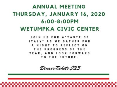 ‘An Evening with the Wetumpka Chamber,’ with A Taste of Italy Coming Jan. 16 to Wetumpka Civic Center