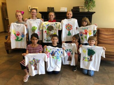 Cotton is King for Academy Days Homeschoolers! Students Handpaint T-Shirts After Studying Cotton Industry