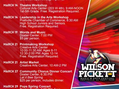 City of Prattville to Celebrate The Arts Throughout March! Something for Everyone