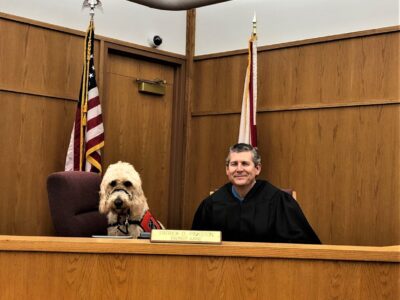 ‘Charlie’ the Service Court Dog Has a New Home with Juvenile Judge Pinkston Thanks to Area Organizations