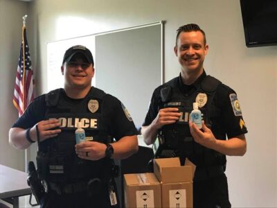 Bo Worthy Promotional Products Helps to Provide Hand Sanitizer to Millbrook Police Department, First Responders