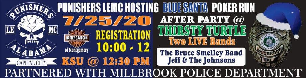 Blue Santa Poker Run Hosted by Capital City Punishers LEMC Coming July 25; Benefits Millbrook Police ‘Operation Blue Santa’