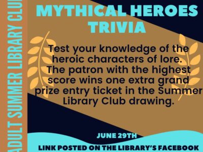 Autauga Prattville Library to Host Online Mythical Heroes Trivia Monday