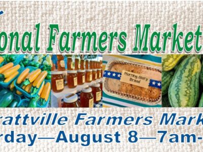 Prattville Celebrates National Farmers Market Week! Aug. 8 Come to Market for Special Giveaways, T-shirts, Totes, Recipes and Much More!