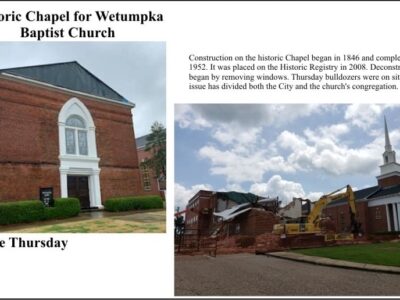 Historic 1852 Sanctuary at Wetumpka First Baptist Church Reduced to Rubble; It Leaves a Town Divided