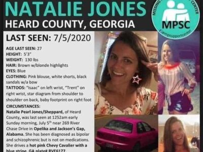 Missing Georgia Woman Last Seen in Opelika, Jackson’s Gap area of Alabama July 5