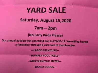 Vida Community Center ‘Keeping The Lights On’ With Yard Sale Aug. 15; Annual Fundraiser was Canceled due to Virus