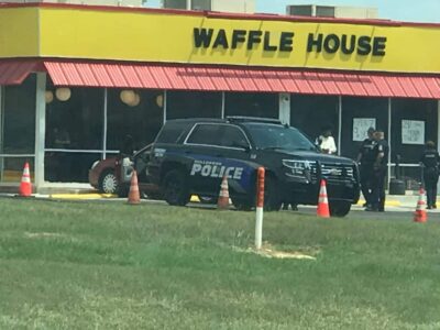 Vehicle Fails to Stop in Parking Space in front of Millbrook Waffle House, ‘Bumps’ Occupied Booth