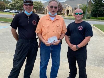 The Good Stuff! Prattville Fire Dept. Personnel Get an Extra Special Visit from Man They helped Save