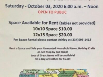 American Legion Post 122 of Prattville Hosting Outdoor Rummage Sale Oct. 3 to Raise Funds for Christmas Project