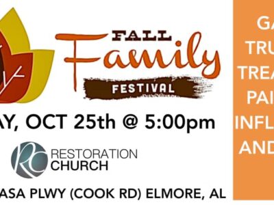 Restoration Church in Elmore to Host Family Fall Festival Oct. 25