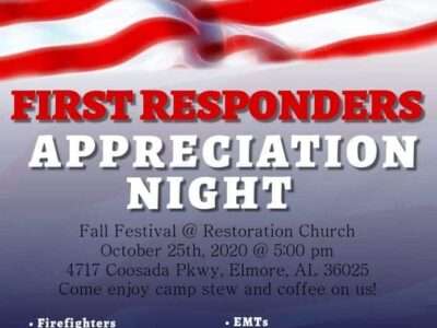 Restoration Church of Elmore Hosting First Responder Appreciation Night Oct. 25 at Fall Festival