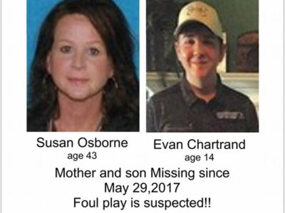 Still Missing – The Case of Susie Osborne and her Son Evan Chartrand; New Podcast Released