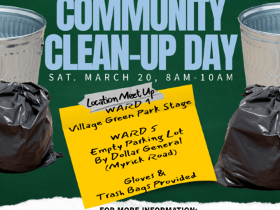 Millbrook Community Clean-Up Day Coming March 20; Hosted by Ward 1, Ward 5 Council Members