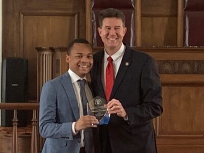 C.J. Pearson Receives John Lewis Youth Leadership Award from Secretary of State