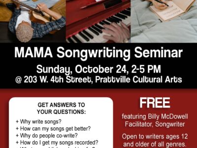 Prattville to Host FREE Songwriting Seminar with MAMA Oct. 24