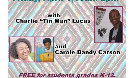 FREE Art Workshop: Charlie ‘Tin Man’ Lucas, Carol Bandy Carson to Teach at event in Prattville April 1