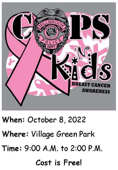 FREE Cops and Kids Event coming to Millbrook’s Village Green Oct. 8