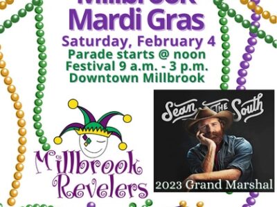 Millbrook’s Annual Mardi Gras Festival set for Feb. 4; Sean Dietrich to serve as Grand Marshal