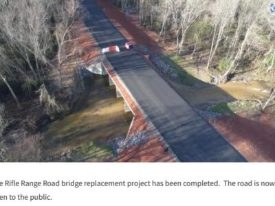 Rifle Range Road Bridge Replacement is Complete; Bridge is Open