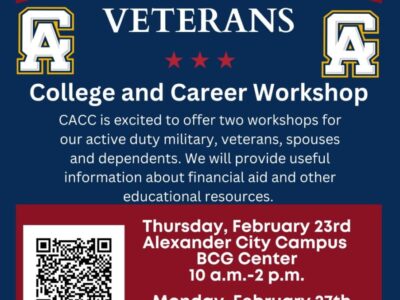 <strong>CACC offering Two Military and Veteran College and Career Workshops, including Prattville Campus</strong>