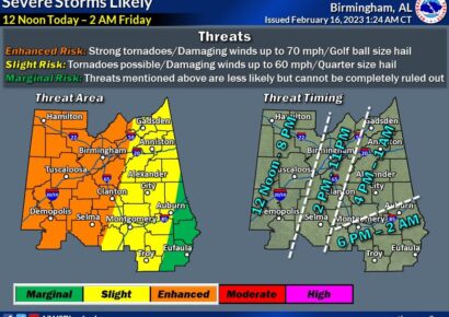 See latest Graphic for severe weather potential today