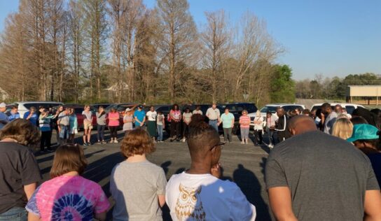 Area Churches take part in Prayer Walk at MMS, SEHS after student deaths