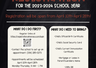 Coosada Elementary Kindergarten Registration Information