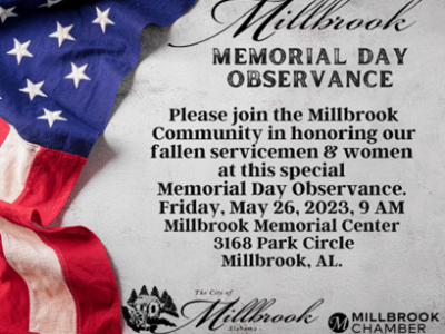 Millbrook Memorial Day Service time Change; Event will begin at 9 a.m.