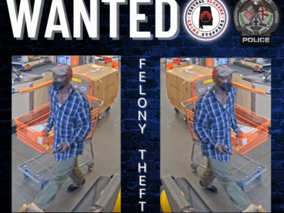 Felony Theft in Prattville; CrimeStoppers Offers Reward for Information Leading to Arrest