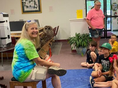 Millbrook Library hosts ‘Reading with Raptors’ Event drawing Big Crowd