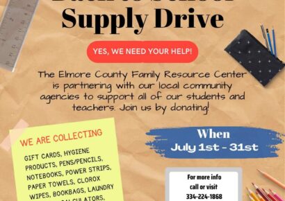Elmore County Family Resource Center hosting Back to School Supply Drive
