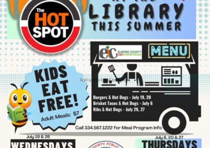 Hot Spot Food Truck Schedule for Millbrook, Wetumpka Libraries