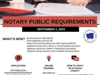 Notary Public Requirements are Changing in Alabama Effective September 1