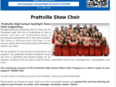 Prattville High School Show Choir Fundraiser Up and Running; Support Needed