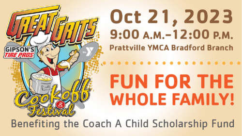 Great Gritz! The 10th Annual Event is coming Oct. 21; Benefits Prattville YMCA’s Coach a Child Scholarship