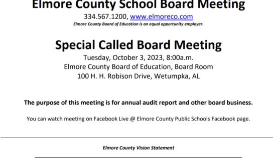 ‘Significant Deficiency’ reported after Audit of Elmore County BOE; Public Meeting set Tuesday Morning