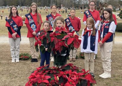 Wreaths Across America: American Heritage Girls honor Veterans at Brookside in Millbrook