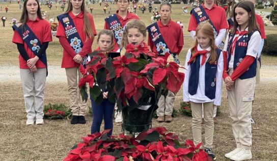 Wreaths Across America: American Heritage Girls honor Veterans at Brookside in Millbrook