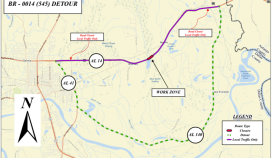 If you travel Hwy. 14 through Dallas County, Make note of this Detour for bridge replacement