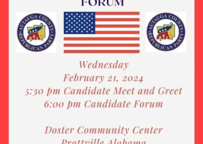 Candidates in upcoming election will speak tonight at Doster Center in Prattville; Public welcome