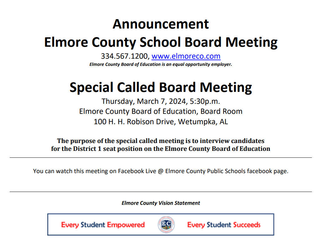 Bill Myers Appointed To District 1 For The Elmore County School Board -  Elmore-Autauga News