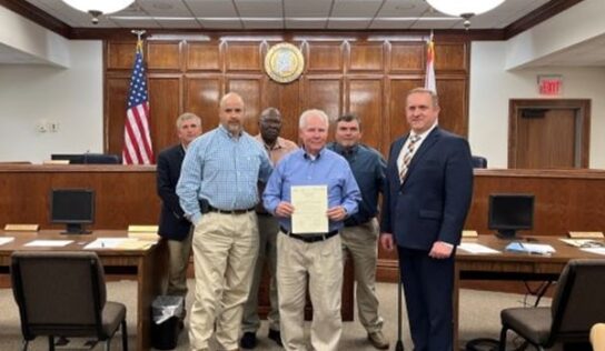 County Commission Honors James Miller for dedicated clean up service