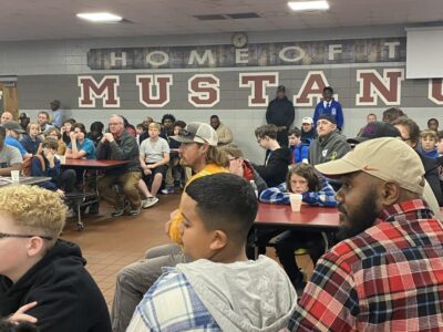Millbrook Middle hosts annual Fritters and Father Figures event with speaker Bishop KK Middleton