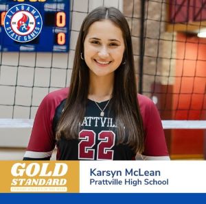 Setting the standard, Karsyn McLean of Prattville chosen as Alabama State Games Gold Standard Student-Athlete of the Week.